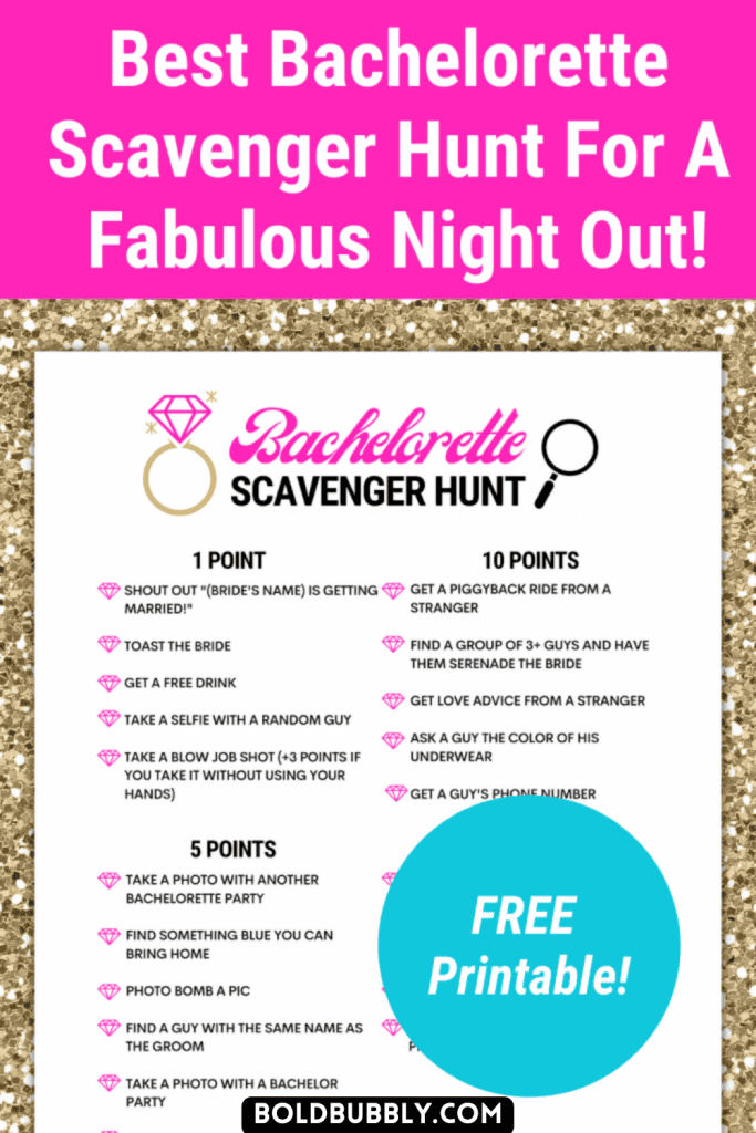 bachelorette scavenger hunt ideas