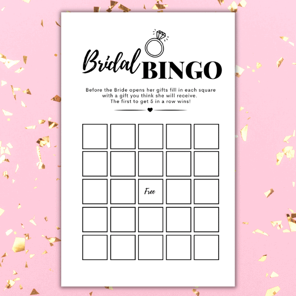 How To Play Bridal Bingo + FREE Printable