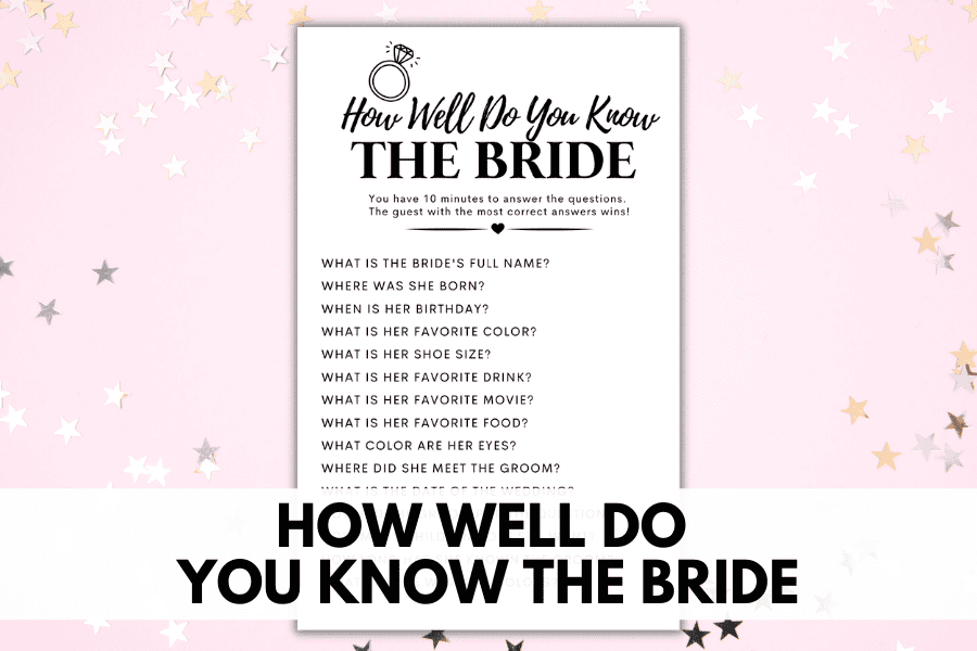 how well do you know the bride