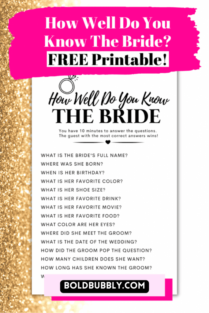 how well do you know the bride bachelorette questions