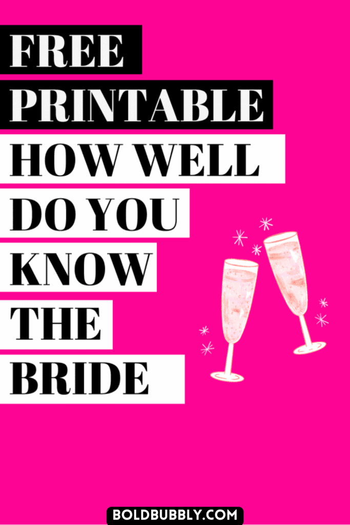 how well do you know the bride game