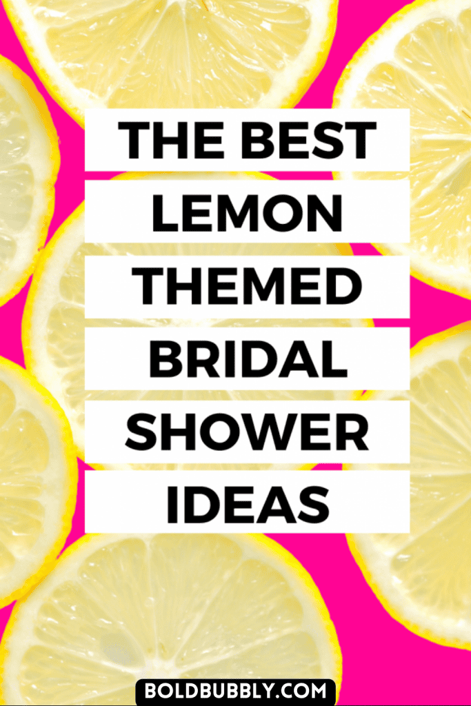 italian lemon themed bridal shower