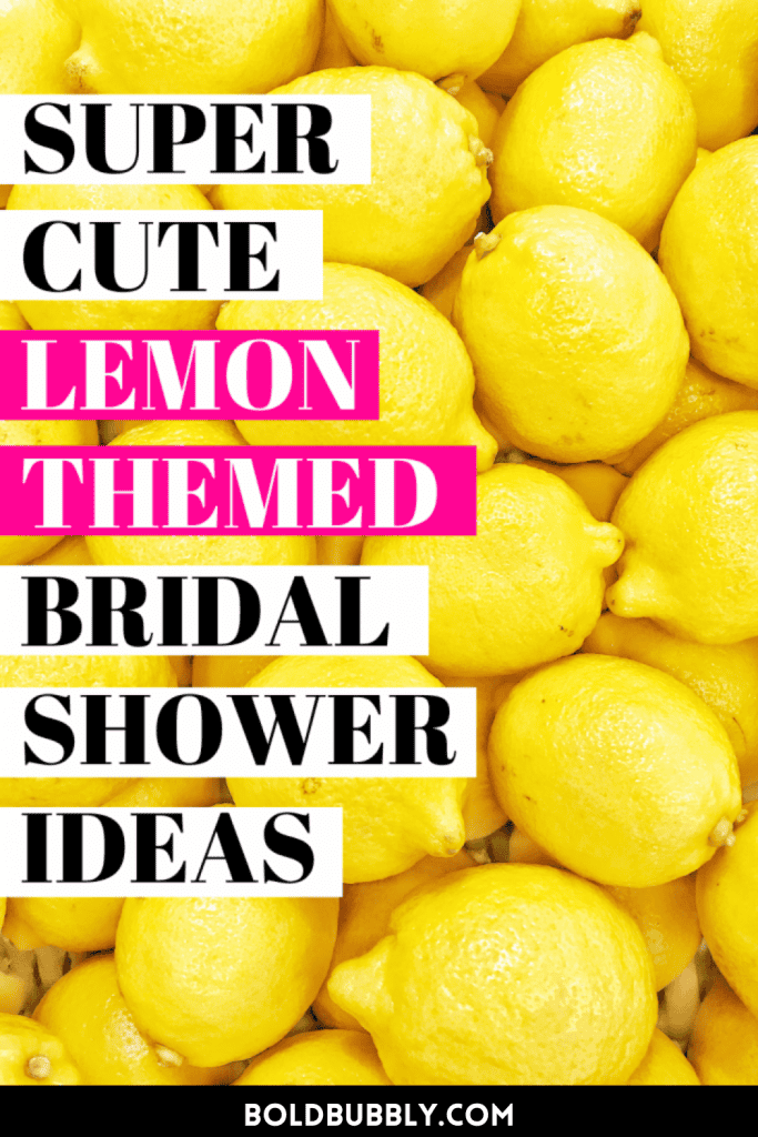 lemon themed bridal shower table decorations