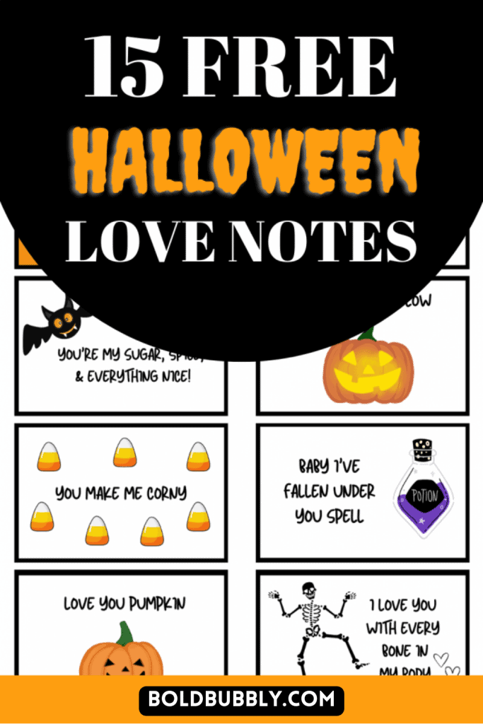 cute halloween love notes