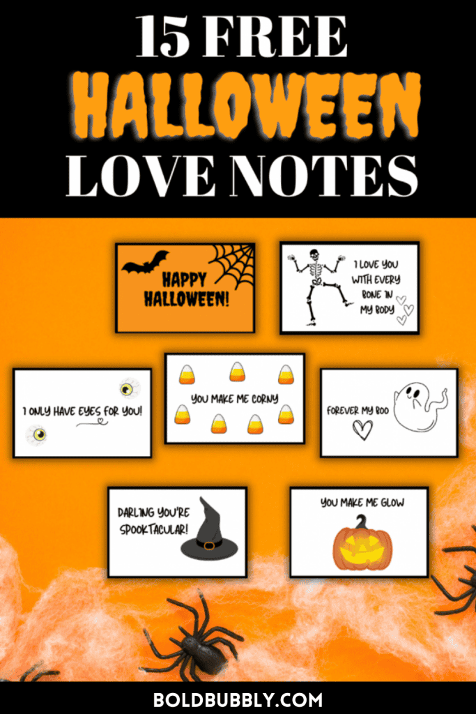 halloween themed love notes