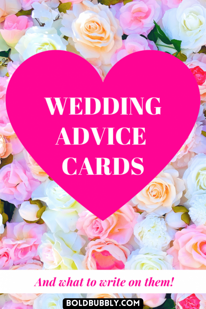 wedding advice cards ideas