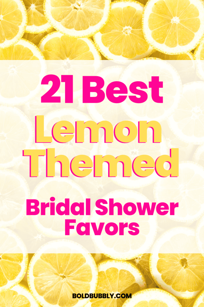 lemon bridal shower favors