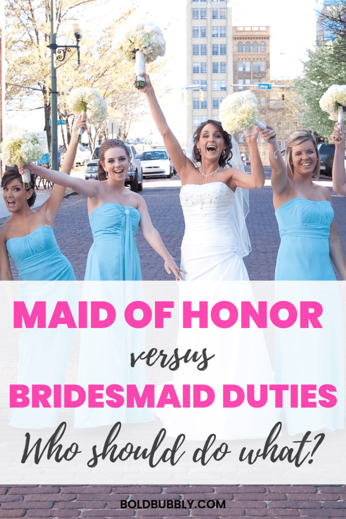 bridesmaid vs maid of honor