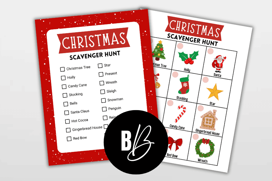 christmas scavenger hunt game for adults